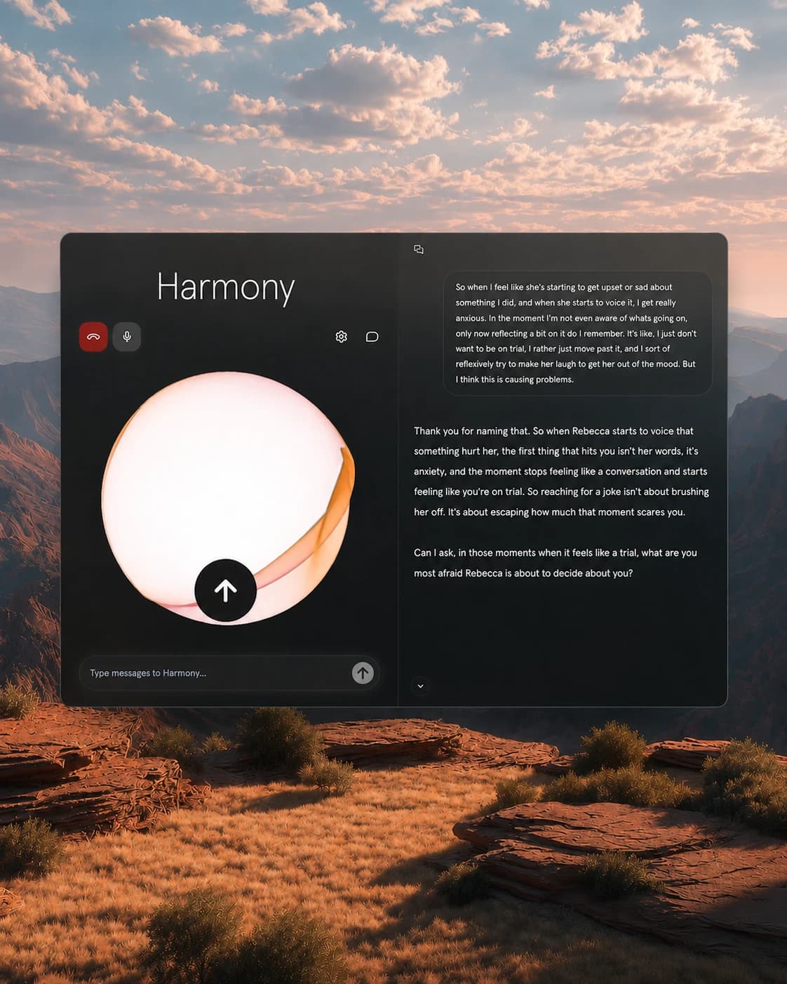 A guided, turn-by-turn voice conversation
